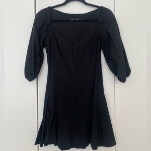 Black dress with corset style body